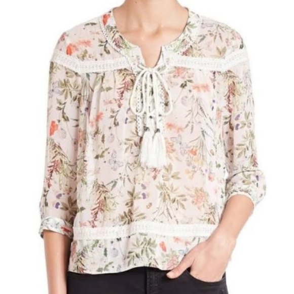 The Kooples Floral Chiffon Blouse - Picture 2 of 12
